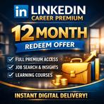 Linkedin Premium Carrer 12 Months, Redeem Offer, Tickets en Kaartjes