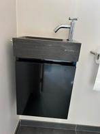 Toilet kastje/meubel met natuursteen lavabo & kraan compleet, Huis en Inrichting, Ophalen, Minder dan 50 cm, Zo goed als nieuw