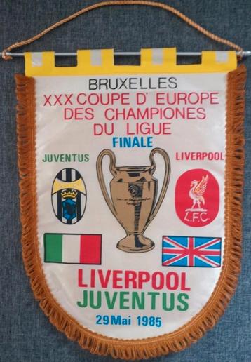 Liverpool FC - Juventus 1985 heizeldrama vintage vlag vaan