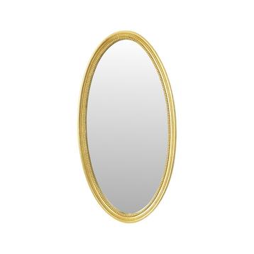 Grote Ovale Gouden Spiegel Hollywood Regency Stijl 70cm, Ophalen of Verzenden, Ovaal, Minder dan 50 cm, Minder dan 100 cm