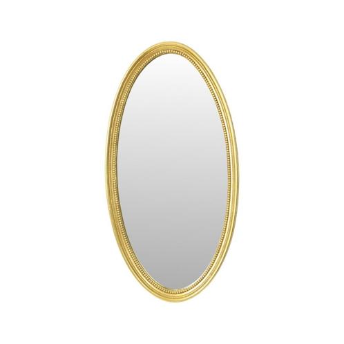 Grote Ovale Gouden Spiegel Hollywood Regency Stijl 70cm, Antiek en Kunst, Antiek | Spiegels, Minder dan 50 cm, Minder dan 100 cm