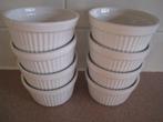8 vuurvaste witte ovenschaaltjes, diameter 9,5cm, Huis en Inrichting, Keuken | Servies, Ophalen