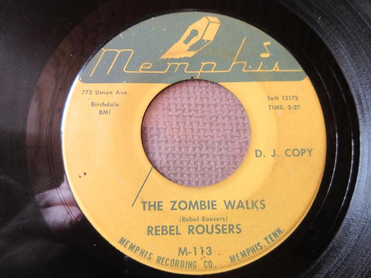 Rebel rousers - The zombie walks / You don't know, CD & DVD, Vinyles Singles, Utilisé, Single, R&B et Soul, 7 pouces, Enlèvement ou Envoi
