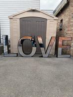 LETTRE LOVE NOIR MIROIRS LED EN LOCATION, Enlèvement, Comme neuf, Couleur