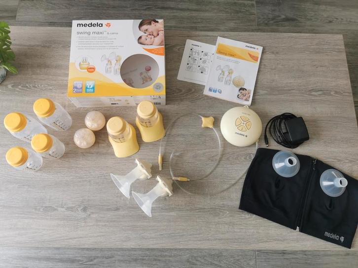Medela set Dubbele Handsfree Borstkolf met toebehoren, Kinderen en Baby's, Babyvoeding en Toebehoren, Gebruikt, Borstkolf, Ophalen