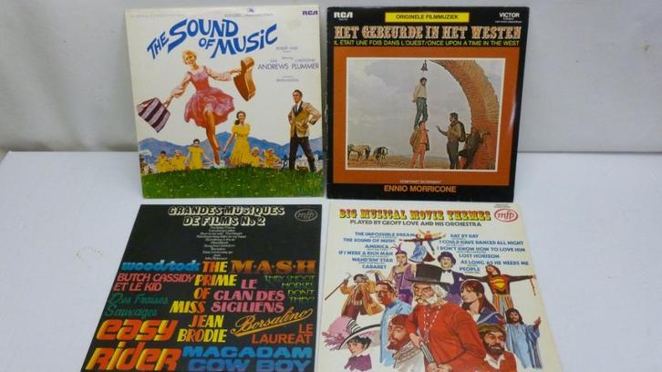 12 vinyl LP's met filmmuziek als thema., Verzamelen, Muziek, Artiesten en Beroemdheden, Gebruikt, Cd of Plaat, Ophalen of Verzenden