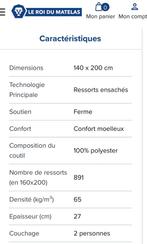 Matelas Anna 140X200, Neuf, Matelas, 140 cm, Enlèvement