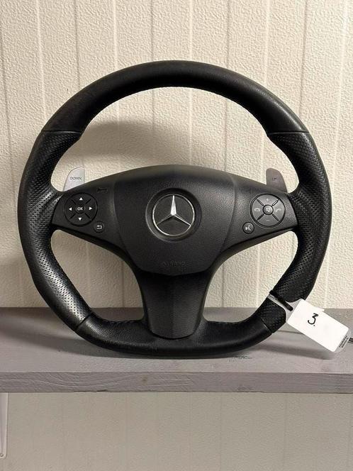 Lederen stuurwiel Mercedes-Benz W204 nog netjes!, Auto-onderdelen, Besturing, Mercedes-Benz, Gebruikt, Ophalen of Verzenden