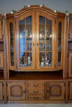 Prachtige eiken wandkast met vitrine, Antiek en Kunst, Ophalen