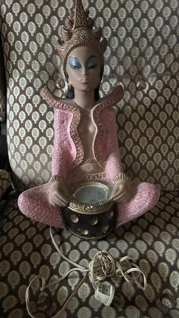 Vintage 50s Siamese dame tafellamp beschikbaar voor biedingen