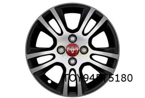 Toyota Aygo velg Aluminium 15'' dubbele 5-spaaks zwart / gep, Auto-onderdelen, Banden en Velgen, Band(en), Personenwagen, Nieuw