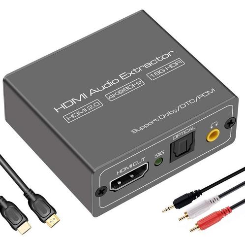 VEDINDUST HDMI-audio-extractor 4K60Hz HDMI-audio-extractor, Audio, Tv en Foto, Converters, Zo goed als nieuw, Ophalen of Verzenden