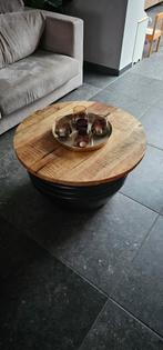 Mango houten salon tafel met scharnierende helft., Huis en Inrichting, Zo goed als nieuw, Ophalen