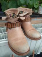 Bottines en cuir, Enlèvement ou Envoi, Brun, Boots et Botinnes, Porté