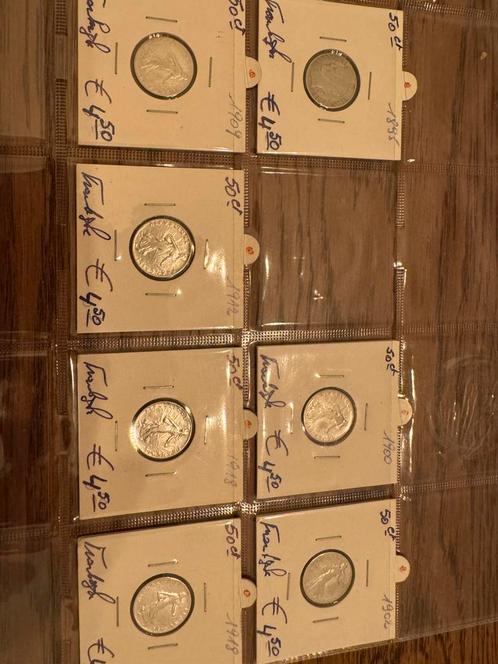 50centimes Frankrijk Zilver (187), Postzegels en Munten, Munten | Europa | Niet-Euromunten, Frankrijk, Zilver, Ophalen of Verzenden