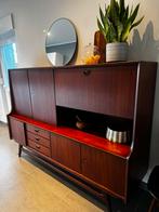Louis Van Teeffelen highboard in teak voor Webe (jaren 60), Ophalen, Gebruikt, Mid century, Met deur(en)