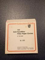 Filterpapier Schleicher&Schüll 110mm, Hobby en Vrije tijd, Overige Hobby en Vrije tijd, Ophalen of Verzenden