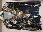 K design zwarte bloes/print/ pailetten XL (46/48), Kleding | Dames, Blouses en Tunieken, Ophalen of Verzenden, Zo goed als nieuw