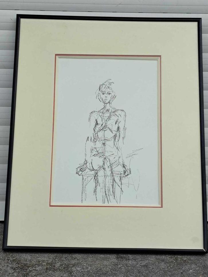 lithographie de alberto giacometti, Antiek en Kunst, Kunst | Litho's en Zeefdrukken, Ophalen of Verzenden