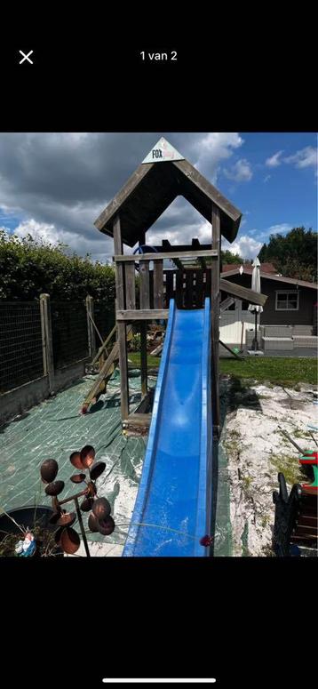 Speeltuin met schommel en glijbaan, Kinderen en Baby's, Ophalen, Gebruikt, Glijbaan