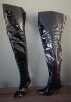 Latex overknie laarzen nieuw enkel maat 40 tot 42, ANDERE, Hoge laarzen, Zwart, Nieuw