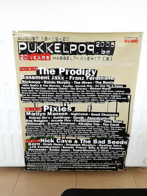 Affiche/affiche Pukkelpop 2005, Collections, Posters & Affiches, Comme neuf, Musique, A1 jusqu'à A3, Rectangulaire vertical, Enlèvement ou Envoi