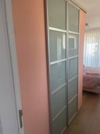 Alu schuifdeur met melk glas 54 cm per deur, Huis en Inrichting, Kasten | Kleerkasten, Ophalen, Gebruikt, 100 tot 150 cm, 200 cm of meer