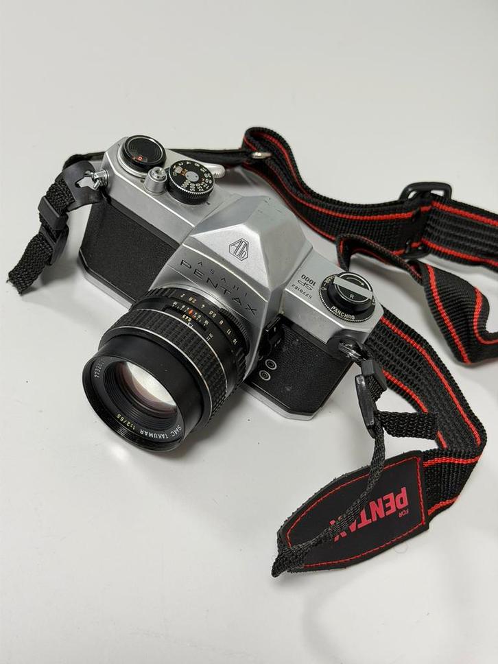 Asahi Pentax SP1000 + SMC Takumar 55mm f/2 lens analoog set, Audio, Tv en Foto, Fotocamera's Analoog, Zo goed als nieuw, Spiegelreflex