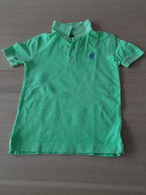💙 Fluo groene polo river woods 8j, Kinderen en Baby's, Kinderkleding | Maat 128, Gebruikt, Jongen, Shirt of Longsleeve, Ophalen of Verzenden