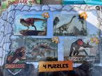 puzzel dinos 4 stuks, Kinderen en Baby's, Speelgoed | Kinderpuzzels, Ophalen of Verzenden, Gebruikt