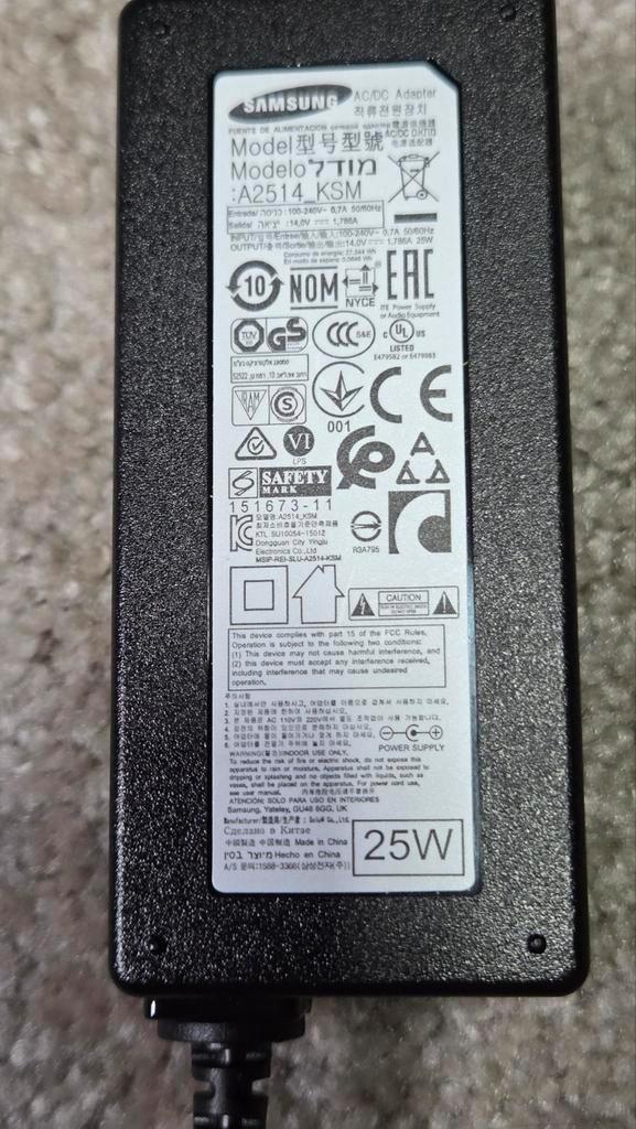 Originele Samsung Adapter A2514_KSM - 14V 1.78A, Audio, Tv en Foto, Opladers, Zo goed als nieuw, Ophalen of Verzenden