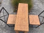 Ensemble de bistrot lounge en rotin en teck Zgan, Jardin & Terrasse, Rotin, Chaise, Salons de jardin, Comme neuf