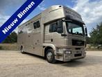 MAN TGM 15T 5-paards paardenvrachtwagen EURO 5 (bj 2010), Auto's, Euro 5, Achterwielaandrijving, Lederen bekleding, Zwart