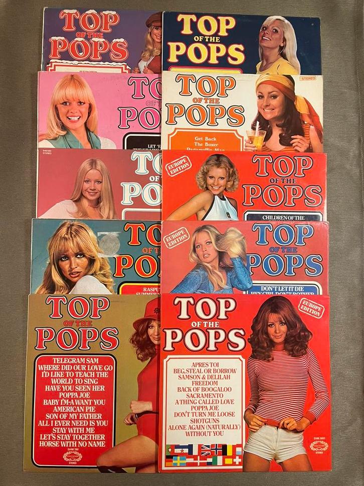 Lot van 10 TOP OF THE POPS 33 rpm vinyl lp album records, Cd's en Dvd's, Vinyl | Verzamelalbums, Gebruikt, Ophalen of Verzenden