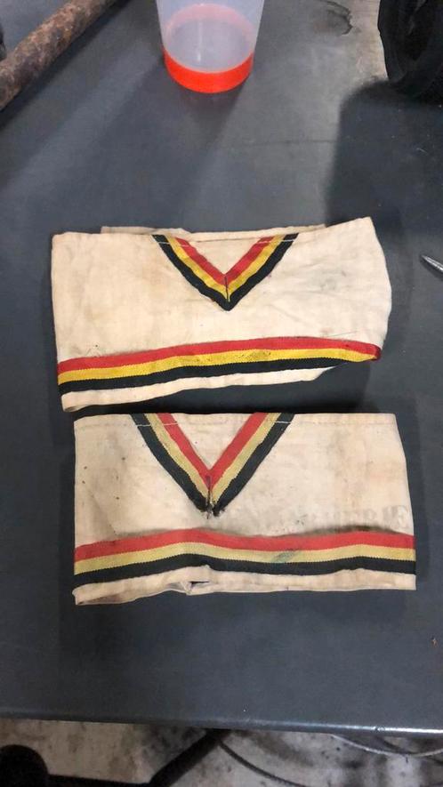 Brassard gendarmerie belge 14-18 40-45 ?, Verzamelen, Militaria | Tweede Wereldoorlog, Ophalen of Verzenden