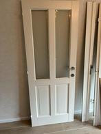 Binnendeur met glas, Doe-het-zelf en Bouw, Deuren en Vliegenramen, Ophalen, Gebruikt, Minder dan 80 cm, Binnendeur