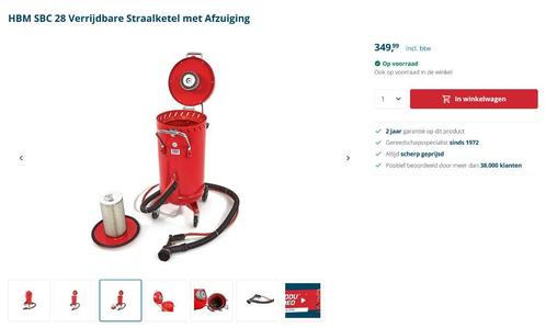 HBM SBC 28 Verrijdbare Straalketel met Afzuiging, Doe-het-zelf en Bouw, Gereedschap | Handgereedschap, Zo goed als nieuw, Ophalen