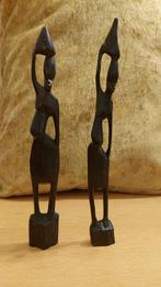 2 fijne Afrikaanse beeldjes, Antiek en Kunst, Kunst | Beelden en Houtsnijwerken, Ophalen of Verzenden