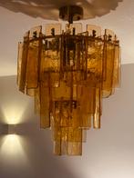 Chandelier moderne style Art déco, Enlèvement ou Envoi, Comme neuf, Verre