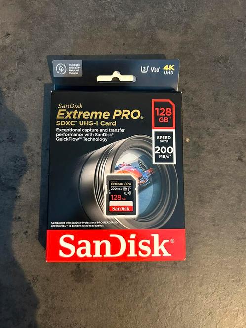 SanDisk Extreme PRO 128gb nooit gebruikt, Audio, Tv en Foto, Foto | Geheugenkaarten, SDXC, 128 GB, Ophalen