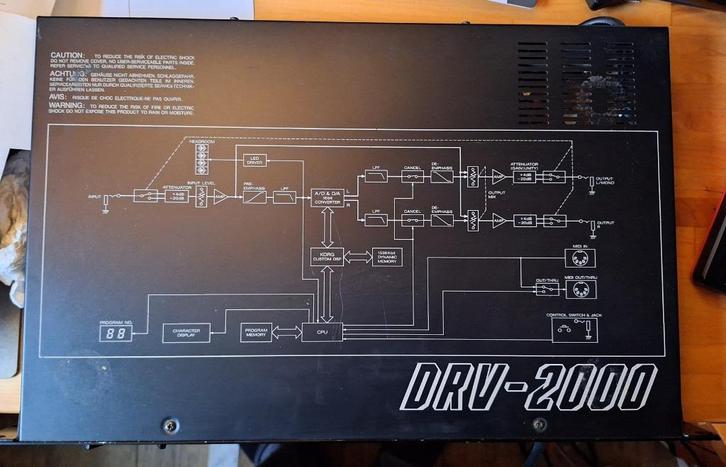 Korg DRV2000 Digital Reverb + Manual, Muziek en Instrumenten, Effecten, Gebruikt, Chorus, Delay of Echo, Reverb, Multi-effect