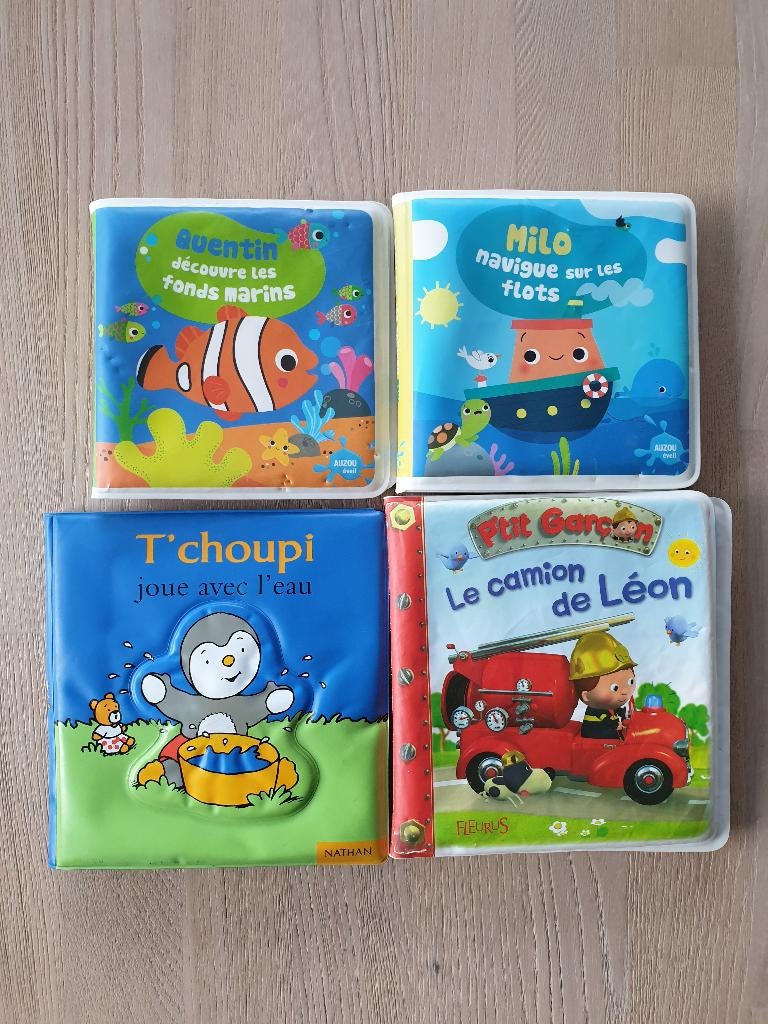 Livres enfants pour bain:Tchoupi, Milo, Ptit garçon, Quentin, Livres, Livres pour enfants | 0 an et plus, Utilisé, 1 à 2 ans, Enlèvement ou Envoi