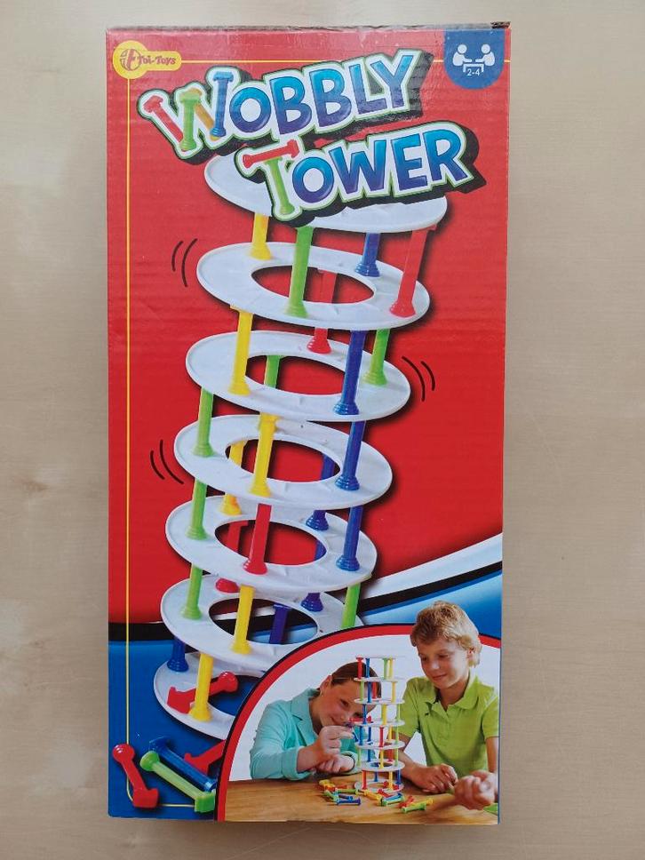 Wiebelende Toren Gezelschapsspel, Kinderen en Baby's, Speelgoed | Overig, Zo goed als nieuw, Jongen of Meisje, Ophalen of Verzenden