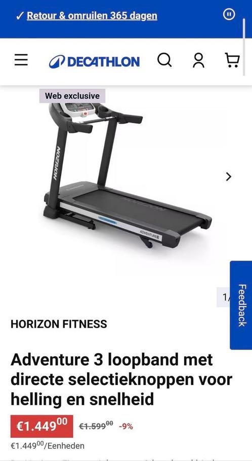 Loopband Treadmill  Mod Adventure3Plus werkt heel goed 500€, Sport en Fitness, Fitnessapparatuur, Zo goed als nieuw, Loopband