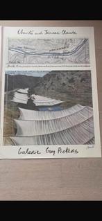 Lithigrafie Christo gesigneerd.  "Over the river...", Antiek en Kunst, Ophalen