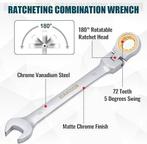 Ratelsleutel met flexibele kop | 8mm | GRATIS LEVERING, Auto diversen, Autogereedschap, -, Verzenden, -, Nieuw