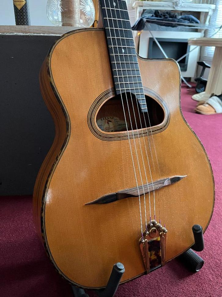 gypsy manouche jazz gitaar guitare, Muziek en Instrumenten, Snaarinstrumenten | Gitaren | Akoestisch, Zo goed als nieuw, Western- of Steelstringgitaar