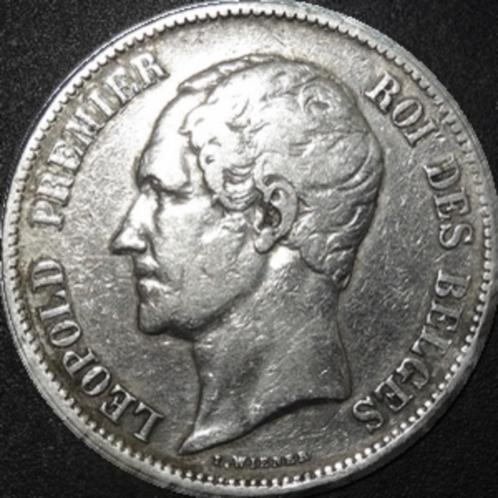 Zilver - België - 5 Francs - Leopold I - 1850, Postzegels en Munten, Munten | België, Losse munt, Zilver, Zilver, Verzenden