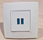 niko prise double usb avec enjoliveur blanc, Ophalen