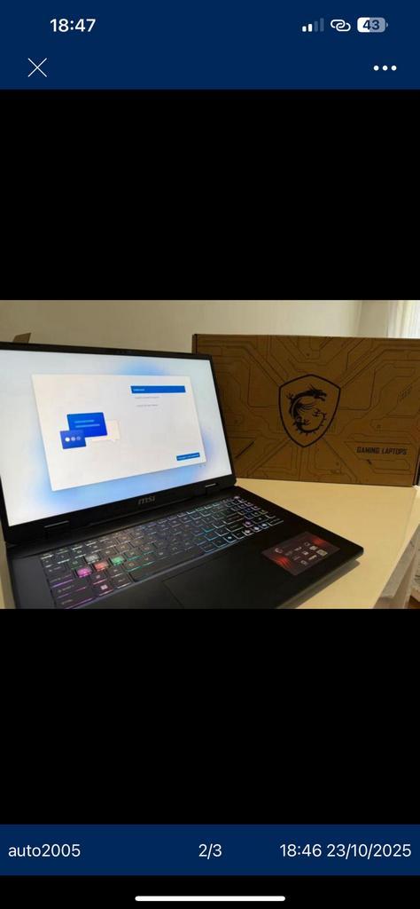 Msi gaming laptop, Computers en Software, Windows Laptops, Nieuw, 17 inch of meer, 4 Ghz of meer, 32 GB, Qwerty, Met videokaart